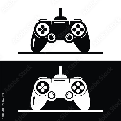 game controller silhouette vector illustration.
