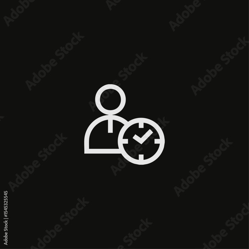 Working hours icon logo vector design