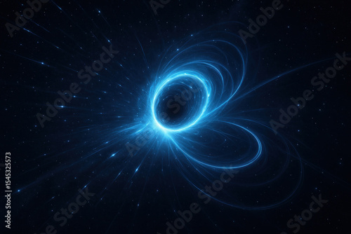 Black hole within a black hole, creating a mesmerizing cosmic image of infinite depth and gravity distortion.