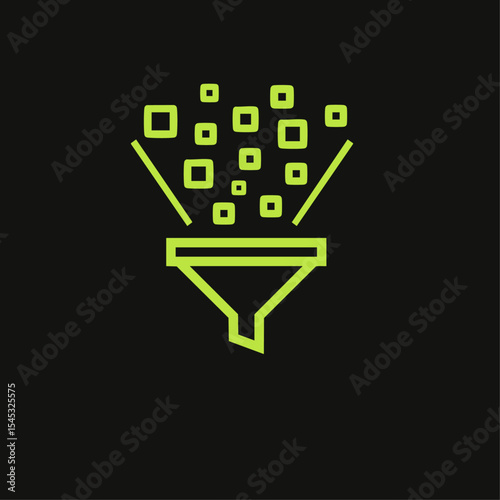Data Filtering icon logo vector design