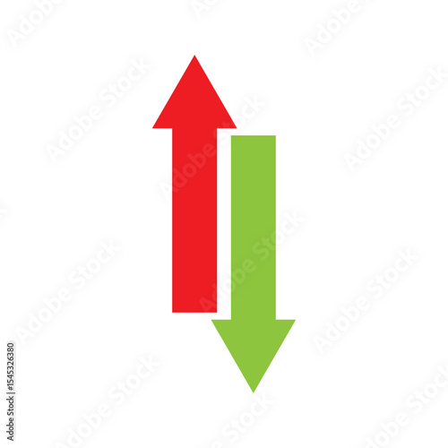 Red Up Arrow, Green Down Arrow icon.