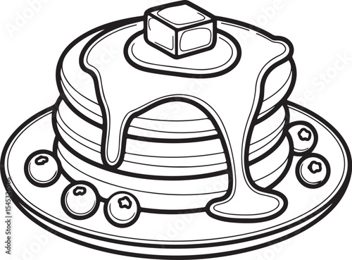 Vector cartoon illustration of a birthday cake with icing, a food symbol design