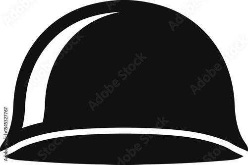 Military helmet icon. Vector. Flat design.	