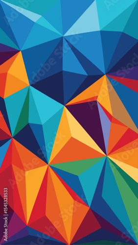Colorful abstract geometric pattern with polygonal shapes in modern artistic style