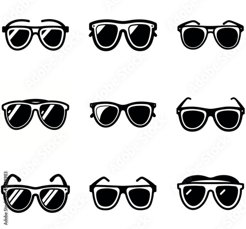 Cool Shades Vector Icons Bundle - Sunglasses Design Elements