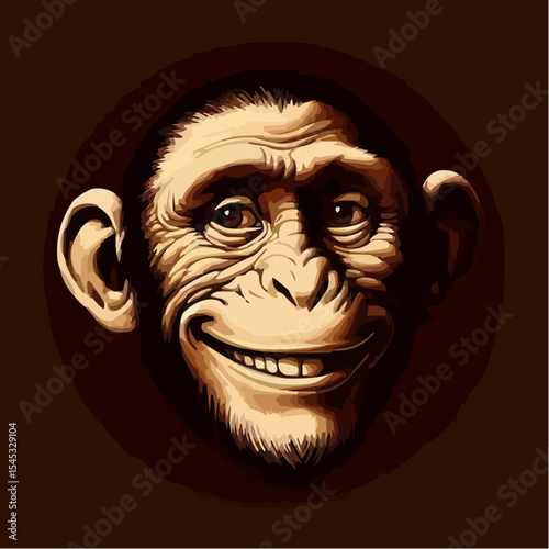 stylized version of a cool monkey 65