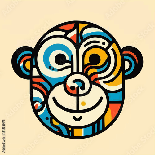 stylized version of a cool monkey 59