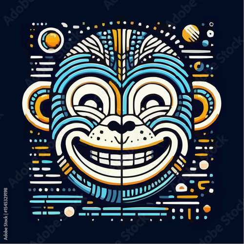 stylized version of a cool monkey 54