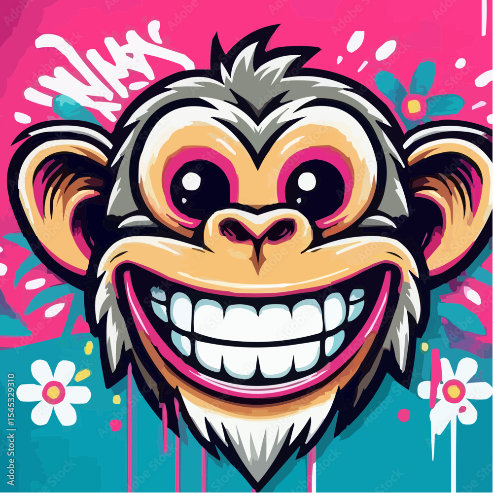 Obraz premium stylized version of a cool monkey 36