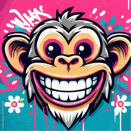 stylized version of a cool monkey 36