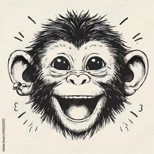 stylized version of a cool monkey 33