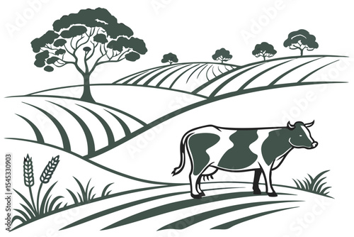 cow in the field