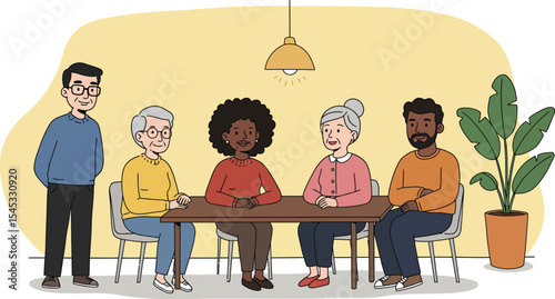 Diverse Group Therapy Session for Mental Health Support 2