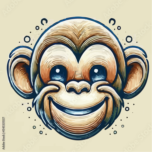 stylized version of a cool monkey 21