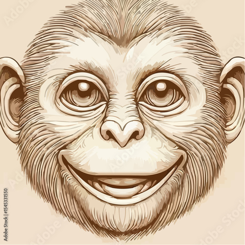 stylized version of a cool monkey 19