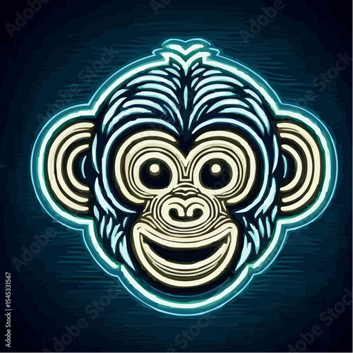 stylized version of a cool monkey 16