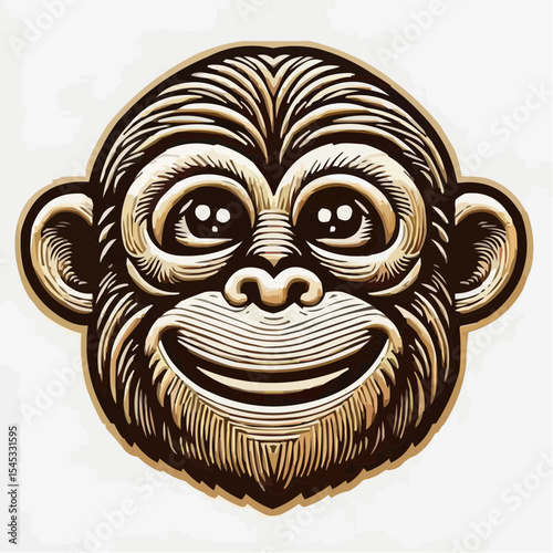 stylized version of a cool monkey 13