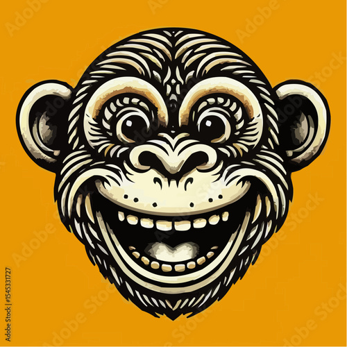 stylized version of a cool monkey 2