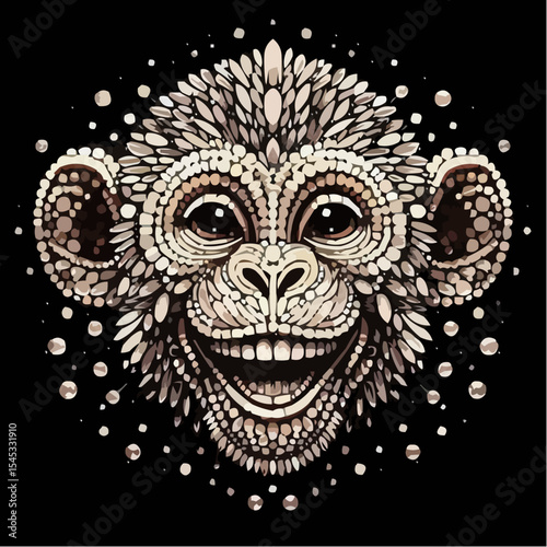 alternative digital art of a funny monkey 85