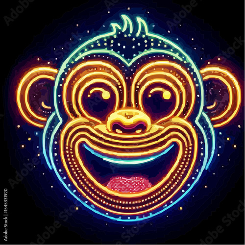 alternative digital art of a funny monkey 84