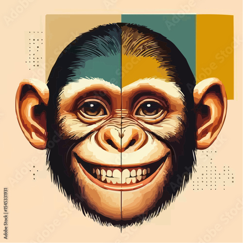alternative digital art of a funny monkey 82
