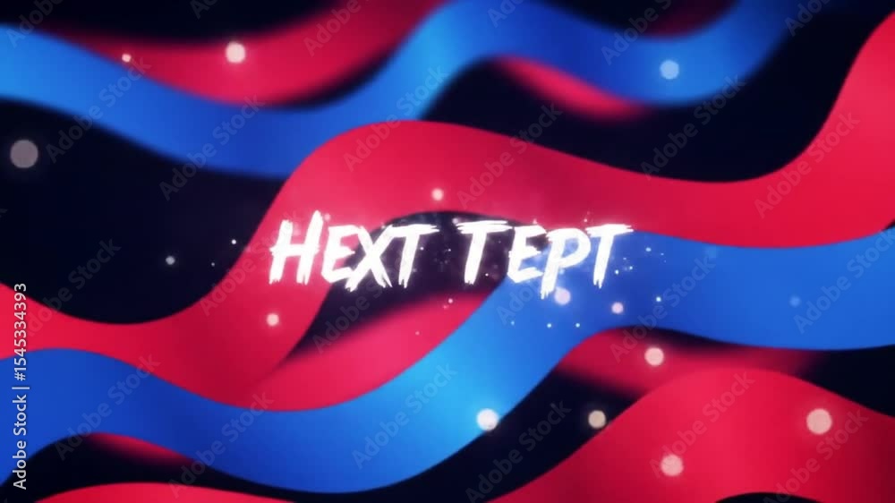 Abstract background animation with waves in red and blue for motion graphics and video editing