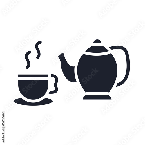 tea icons isolated on White Background. Flat style design