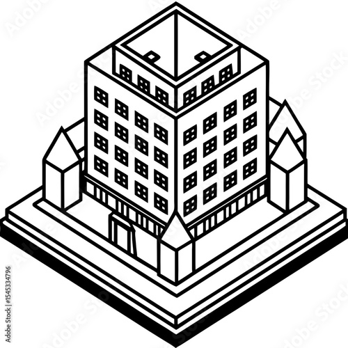 vector illustration of building