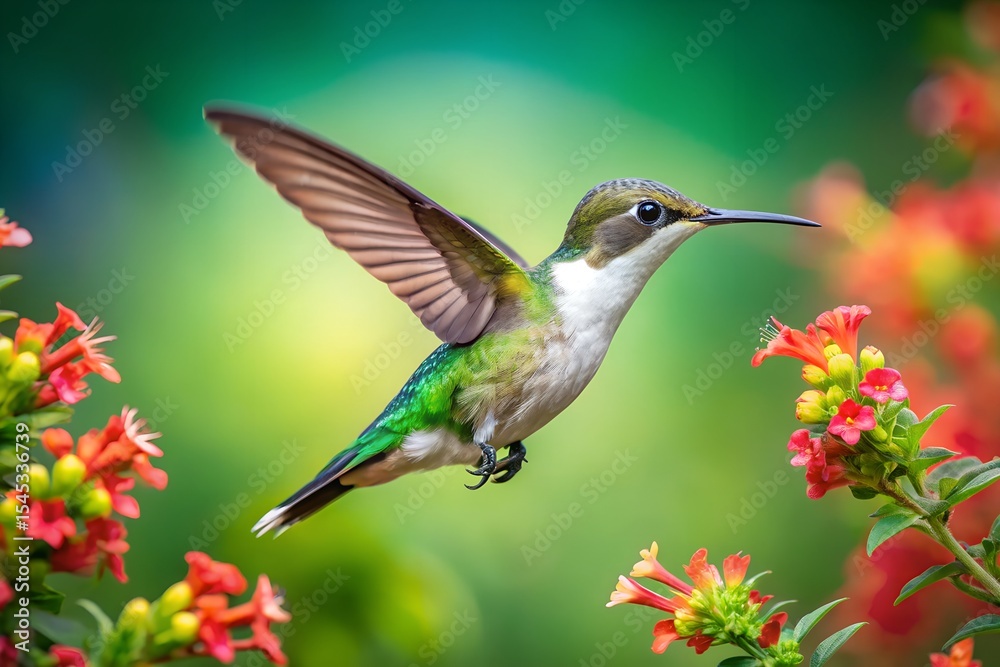 Naklejka premium Vivid Captivating Hummingbird Photograph