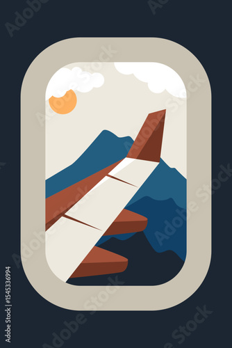 View inside plane illustration