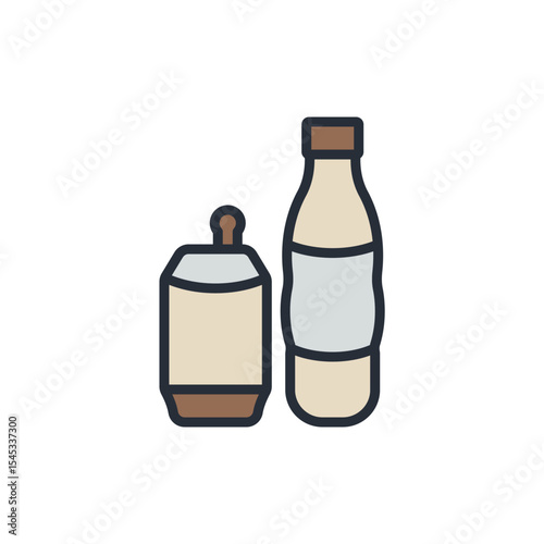 energy drink icons isolated on White Background. Flat style design
