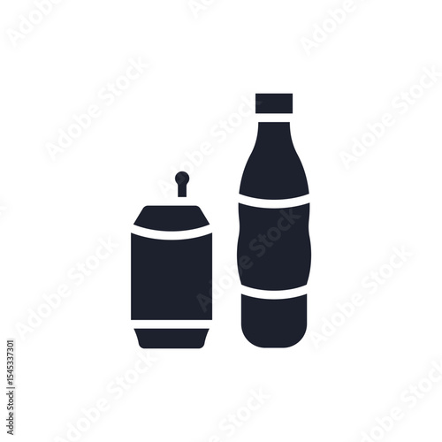 energy drink icons isolated on White Background. Flat style design
