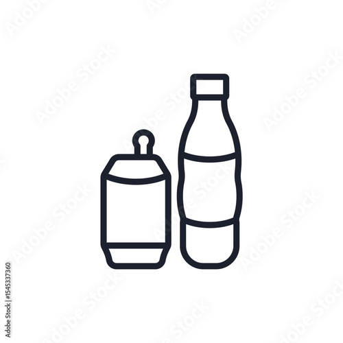 energy drink icons isolated on White Background. Flat style design
