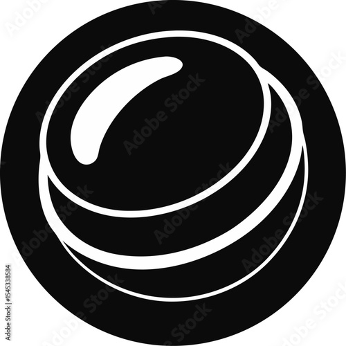 Primary Button silhouette vector icon  black silhouette vector icon 