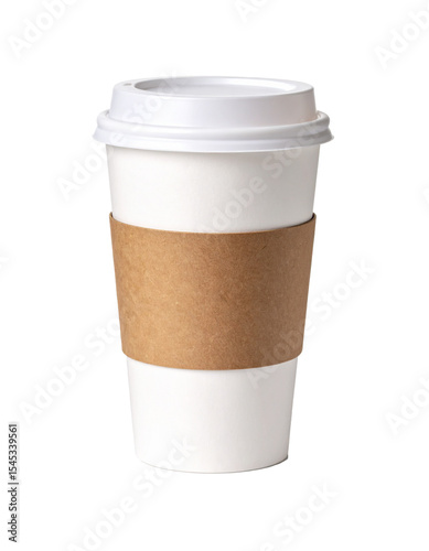 Coffee togo cup isolated on white background