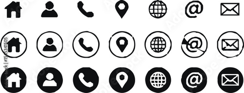 black and white icons