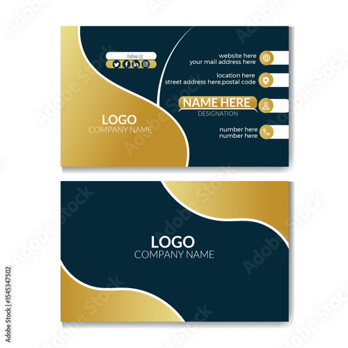 Modern Creative and Clean Business Card Template.
