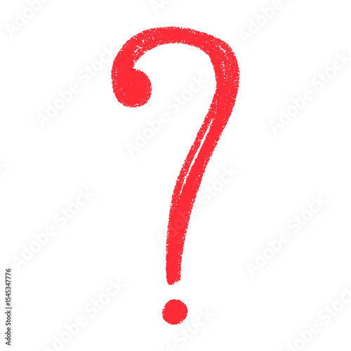 Hand-drawn question mark icon with sketch-style details. Curious doodle symbol for FAQ sections or inquiry prompts. Flat vector illustration isolated on white background.