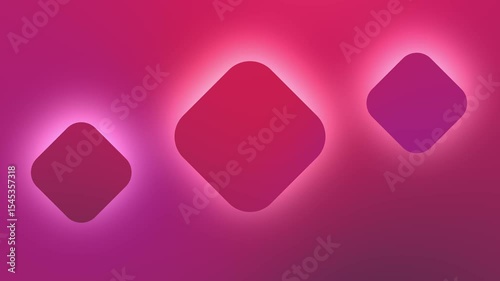 Dynamic pink gradient background with illuminated diamond shapes