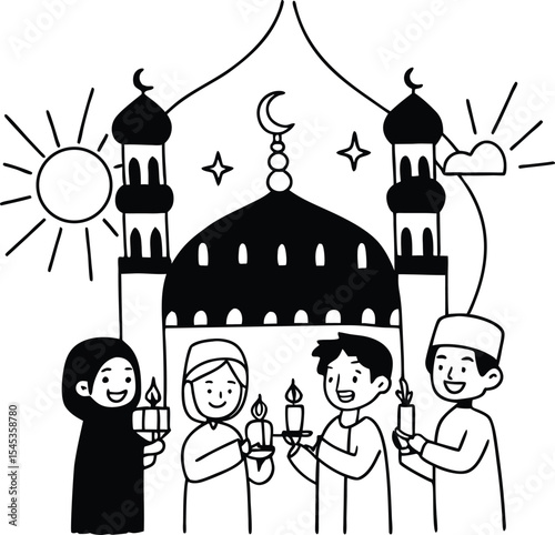 Eid Miladun-Nabi Mubarak Islamic Banner Design | Prophet Muhammad Birthday Celebration Vector

