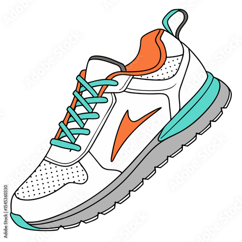 sport shoes vector illustration