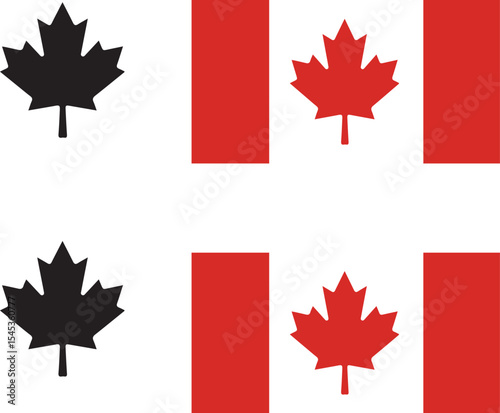 canadian flag set, canadian maple leaves, leaf, maple, autumn, canada, flag, 