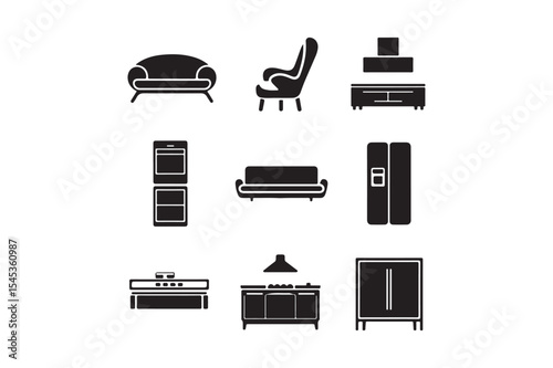 Furniture Icons and Silhouettes