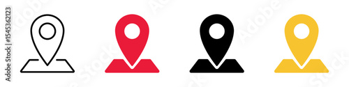 location vector icon set. point illustration sign collection. position symbol. place logo. colorful set of icons