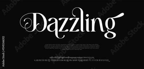 Dazzling premium luxury elegant alphabet letters and numbers. Vintage wedding typography classic serif font decorative vintage retro. creative vector illustration
