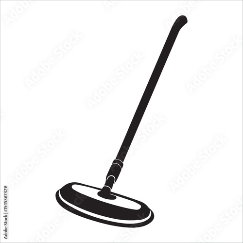 Mop silhouette vector , floor cleaning mop 
