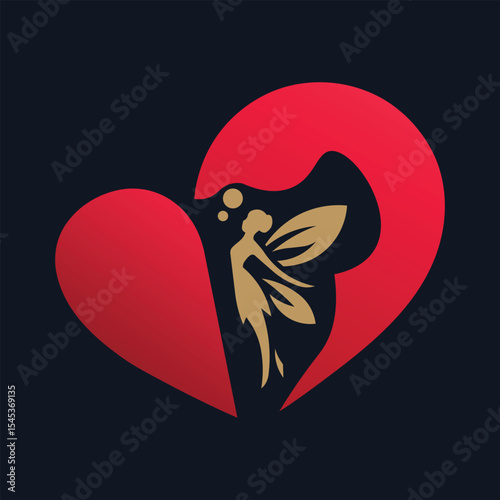 Freedom Lady logo icon with heart