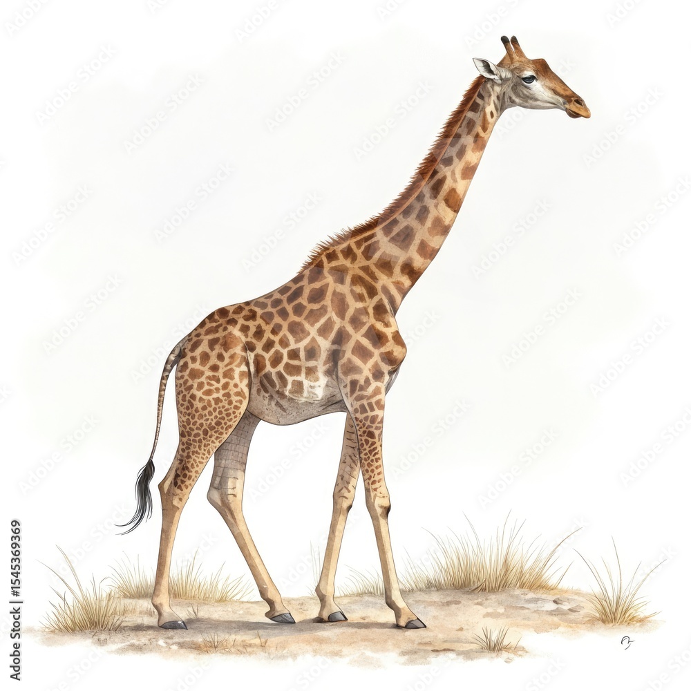 Obraz premium giraffe isolated on white