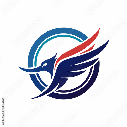 American eagle logo vector art illustration