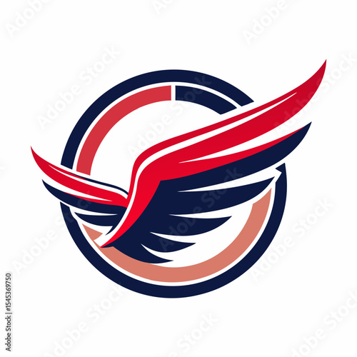 American eagle logo vector art illustration